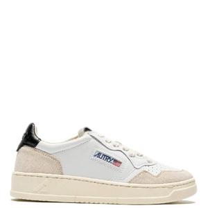 Низкие кроссовки Autry Medalist, замша белая/черная