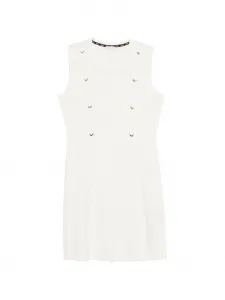 Приталенное мини-платье с заклепками Liu Jo, бежевый