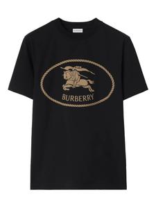 Burberry Knight-stamp cotton Футболка, черный