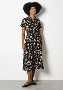 Платье-Рубашка миди с текстурированным узором в виде листьев Apricot, Brown