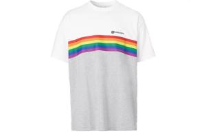 Burberry Футболки унисекс, серые и белые, с круглым вырезом, средней толщины