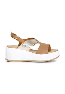 Босоножки на танкетке Platform sandals CAFèNOIR, золотой