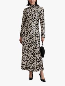 Макси-платье с открытой спиной и блестками madelyn с животным принтом Malina, разноцветный