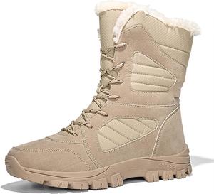 Мужские и женские модные зимние сапоги снегоходы, водонепроницаемые, теплые, для зимних походов, бездорожья, охоты, кемпинга, снаряжение, боевые военные сапоги, для активного отдыха и тактические обувь Generic, хаки