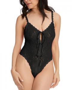 Hanky ​​Panky After Midnight фирменное кружевное боди с открытыми вставками и принтом Тедди Hanky Panky, черный