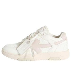 Кроссовки slim out of office leather sneakers 'white pink' Off-White, белый