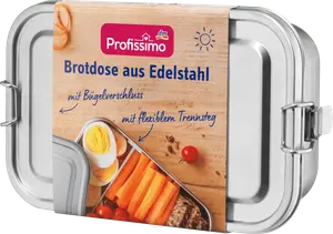 Ланч-бокс из нержавеющей стали с застежкой-клипсой 1 шт. Profissimo