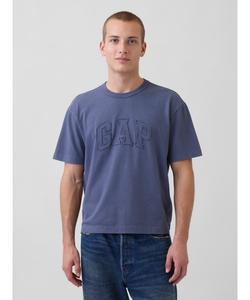 (U) Плотная футболка свободного кроя с логотипом GAP, укороченная.