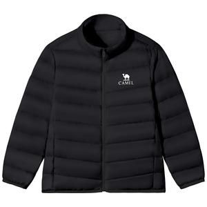 Детская пуховая куртка с воротником стойкой, умеренная ветрозащита CAMEL, phantom черный