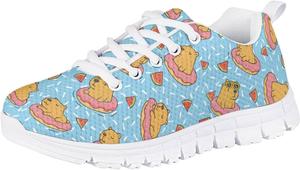 Кроссовки Jeiento для детей мальчиков и девочек, для бега и тенниса, дышащие спортивные кроссовки, размеры для малышей, маленьких и больших детей, Funny Capybara