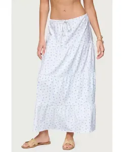 Женская юбка Charley Floral Ired Maxi Edikted, белый