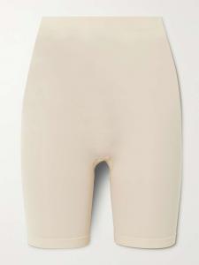 Бесшовные моделирующие шорты до середины бедра песочного цвета Skims, желтый