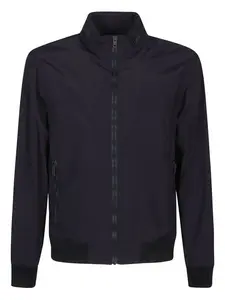 Бомбер с высоким воротником и застежкой-молнией спереди Fay, синий