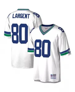Мужская реплика джерси Seattle Seahawks Legacy белого цвета Steve Largent Mitchell & Ness