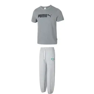 PUMA Спортивный костюм мужской серый топ+серые брюки