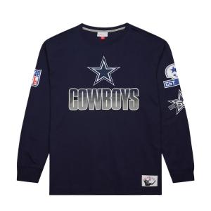 Mitchell Ness Футболка Mitchell & Ness x NFL Dallas Cowboys Vintage Logo Allover мужская Marine Blue