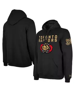 Мужской черный тяжелый худи с вышивкой Toronto Raptors 2024/25 City Edition New Era