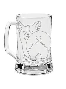 Пивная кружка Corgi Po без слогана, прозрачная Mr. & Mrs. Panda