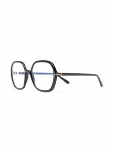 TOM FORD Eyewear очки в массивной круглой оправе, черный