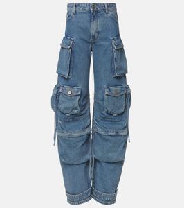 Джинсы-карго Fern The Attico, Light Blue Denim