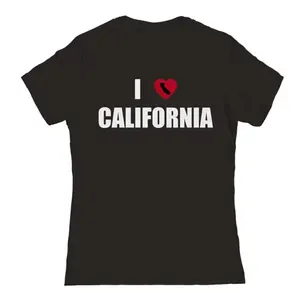 Футболка Junior'S с принтом «I Heart California» Unbranded, черный