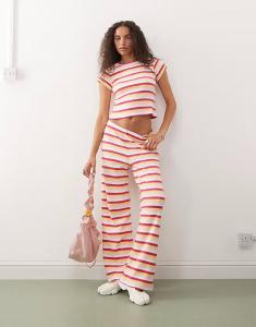 Широкие брюки в полоску, многополосые Reclaimed Vintage