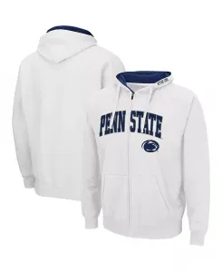 Мужская толстовка с молнией Penn State Nittany Lions Arch Logo 3.0 Colosseum, белый