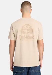 Прочная спортивная футболка с графическим принтом на спине Timberland, Natural