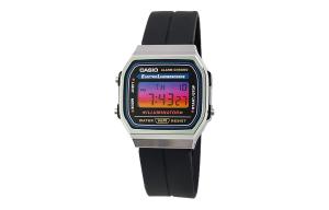 CASIO Кварцевые часы Retrofit Series с силиконовым ремешком, мужские часы с черным циферблатом