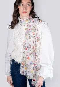 Легкий шарф «сад алисы» Fable England, Cream