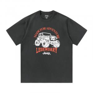 Футболка с круглым вырезом для школьников Jeep, темно-серый