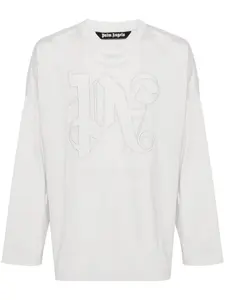 Футболка с монограммой PALM ANGELS, серый