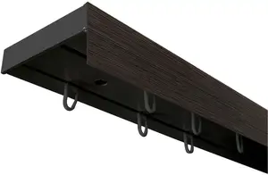 SN DECO GROUP Карниз для штор "Карниз SH с крышкой", 2 направляющие, фиксированный размер 150 см, черный