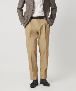 Твил, твил, двухскладчатые брюки-морковки United Arrows, цвет Beige