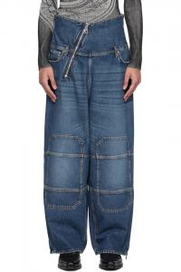 Jean Paul Gaultier Синие джинсы с нашивкой на молнии