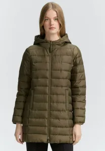 Легкое зимнее пальто-степп с капюшоном. Tom Tailor Denim, Grape Leaf Green