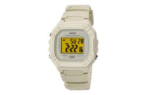 CASIO Мужские часы Retrofit Series с кварцевым механизмом и ремешком из смолы, белый циферблат