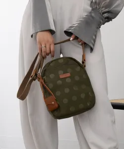 Сумка через плечо toleur/Nylon Dot Square Shoulder Bag 11974, цвет Khk