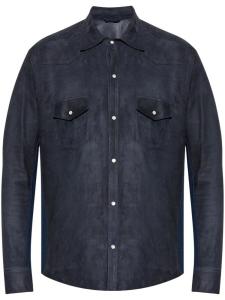 Замшевая куртка-рубашка Eleventy, синий