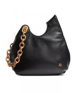 Кожаный браслет Donna Karan Lawrence с ремешком-цепочкой Donna Karan New York, черный