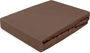 Простыня на резинке, трикотажная, 160х200, шоколадно-коричневого цвета Darymex