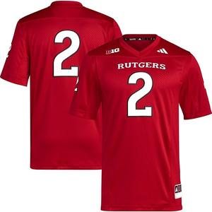 Футболка adidas #2 scarlet rutgers scarlet knights premier Unbranded