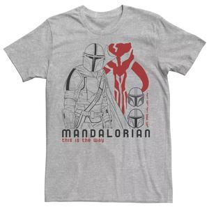 Мужская футболка The Mandalorian Mudhorn Signet слева на груди Star Wars