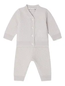 Комплект Jahiel из кардигана и брюк Bonpoint, серый