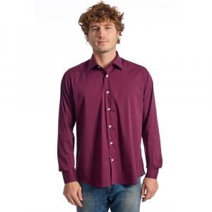 Мужская рубашка из хлопка бордового цвета Baldinini Trend