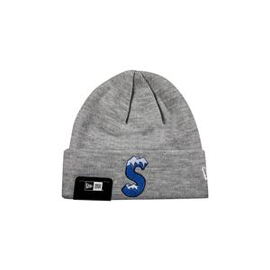 Шапка-бини Supreme x New Era S с логотипом Heather Grey
