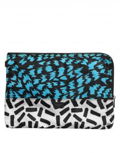 Мужская сумка-клатч из нейлона с разноцветным принтом и логотипом Dolce & Gabbana, мультиколор