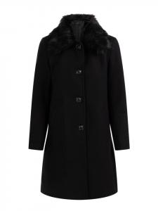 Женское пальто черного цвета faina