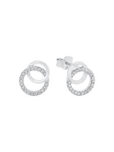 Amor Серьги-гвоздики из стерлингового серебра 925 пробы, покрытые родием