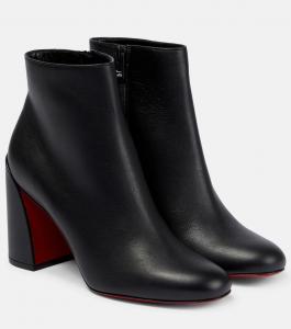 Кожаные ботильоны Christian Louboutin, черный